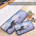 thumbnail image 5 of 2-Piece Kitchen Mat Set Non Slip Washable Floor Mats Decorative Rugs for Kitchen Sink Laundry Black Horse and Pink Unicorn, 5 of 7