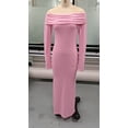 thumbnail image 4 of Aellinatey Women's Long Sleeve Off The Shoulder Bodycon Dress Elegant Maxi Dress Cocktail Prom Dresses, 4 of 7