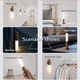 thumbnail image 4 of Lámpara de pared de madera recargable por USB con interruptor, luces de pared inalámbricas de batería para interiores con sensor de movimiento, luz blanca cálida magnética para dormitorio., 4 of 5