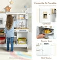 thumbnail image 5 of LINLUX Pretend Kids Play Kitchen, Toy Kitchen Playset For Toddler, Wood Kitchen Sets Baby, White, 5 of 10