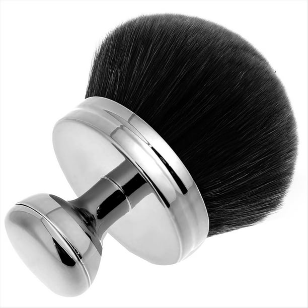 Brocha de Maquillaje para Bronceador. el Aplicador Posterior Autobronceador Proporciona una Aplicación Impecable Sin Dejar Rayas. Brocha Plateada
