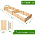 thumbnail image 3 of Wooden Raised Garden Bed Divisible - Deformable Garden Planters, Outdoor Raised Planter Box for Flowers/Vegetables/Herbs in Outdoor Yard/Patio 88 x 24 x 10in, 3 of 8