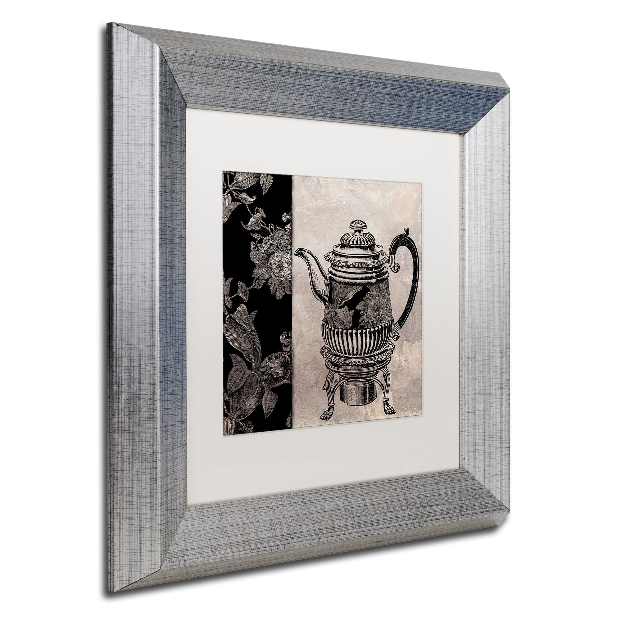 Trademark Fine Art "Victorian Table III" Canvas Art by Color Bakery White Matte, Silver Frame