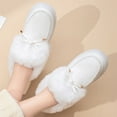 thumbnail image 2 of White Women Cozy Snow Boots With Round Toe And Flat Sole For Outdoor Indoor, 2 of 6