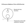 thumbnail image 4 of hansgrohe Ecostat Modern Premium Easy Control 2-Handle 7-inch Wide Pressure Balance Shower Valve Trim with Diverter in Chrome, Trim Chrome, 4 of 8