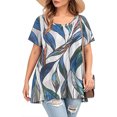 thumbnail image 1 of Ovzne Robes d'Été pour Femmes Robe de Plage Femme Ample Manches Courtes Style Rétro à la Mode Imprimé Col Rond Grande Taille Robe Femme Col Rond Robe Grande Taille Robe Manches Courtes Prin, 1 of 6