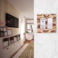 thumbnail image 5 of Yayeee Rocker Switch Wall Plate 3-Gang 6.5"x4.6" Home Decorative Outlet Cover, Creamy Cake, 5 of 6
