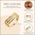 thumbnail image 3 of 10K Solid Gold Triple Row High-Polish Band (Size 5), 3 of 3