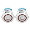 thumbnail image 1 of Self Reset Switch,2 Pcs Button Switch Metal Switch Flat Head Switch Exceptional Craftsmanship, 1 of 11