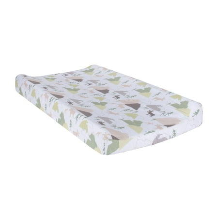 UPC: 0846216062117 | Trend Lab White Mountain Baby Cotton Percale Changing Pad Cover