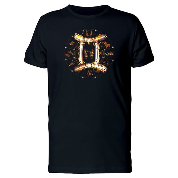 Zodiac Sign Gemini In Fire Style Tee Men's -Image by Shutterstock