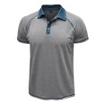 thumbnail image 4 of pstuiky Camisas casuales de manga corta para hombre, Blusa de manga corta con cuello vuelto, transpirable, con botones y color liso para hombre camisas casuales para hombre s, 4 of 7