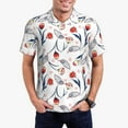 thumbnail image 2 of Balery Tulips Flowers Printed Men’s Short Sleeve Polo Shirt, Midweight Men's Shirt,Golf Polo shirts -Medium, 2 of 8