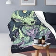 thumbnail image 4 of LNWH Cartoon Deer Pastel Goth Pattern Throw Blanket, Flannel Sofa Blankets for All Seasons, 50"x40", 4 of 8