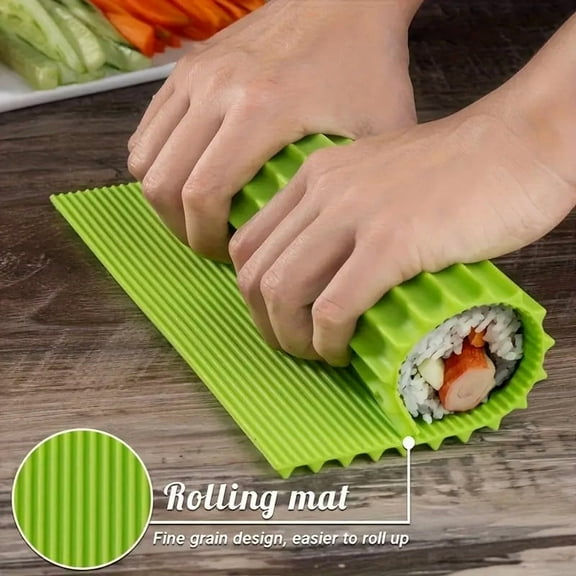 Silicone Sushi Rolling Mat Roller Dishwasher Safe BPA Free Nonstick Washable Reusable Easy to Clean DIY Sushi Roll Mats