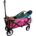 thumbnail image 2 of Meda 40876 | Collapsible Folding Outdoor Utility Wagon Cart (Pink), 2 of 7
