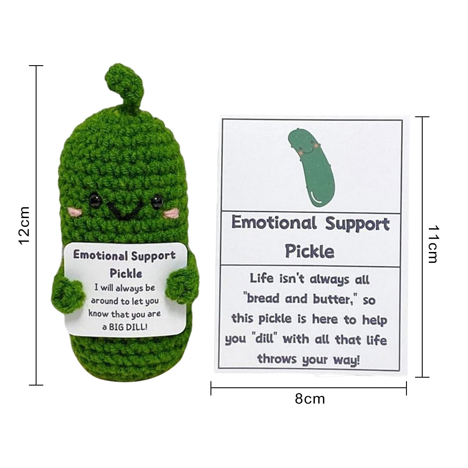 Handmade Emotional Support Knitted Gift, 12 Styles Available, Cute Crochet  Positive Pickle, Avocado Knitting Doll, Funny Emotional Support Pickle