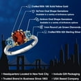 thumbnail image 2 of Gem Stone King 925 Silver and 10K Yellow Gold Red Garnet and Persian Blue Moissanite and Lab Grown Diamond Engagement Ring for Women | 3.09 Cttw | Oval 9X7MM | January Birthstone | Size 8, 2 of 6