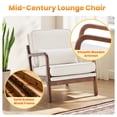 thumbnail image 6 of EDX Mid Century Modern Accent Chair, Comfy Fabric Living Room Chairs with Solid Wood Frame, Lounge Reading Armchair, Easy Assembly, 6 of 8