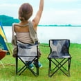 thumbnail image 5 of Outdoor Folding Chair 14.46x14.46x22.83 Inches, Camping Folding Chair Easy to Carry Ideal for Outdoor Picnics Camping Park Fishing Colorful Blue Flowers, 5 of 8