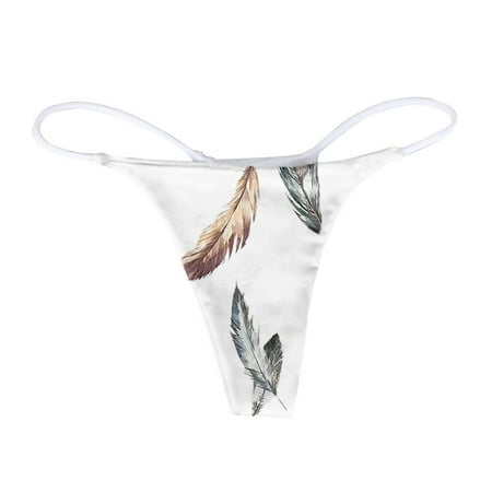 

Womens Seamless Underwear Womens Underpants Fashion Comfort Pattern Panties Low Rise Soft T Back Panties Underwear Women