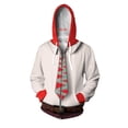 thumbnail image 2 of Sudadera con capucha y cremallera de verano para niños de 2 a 12 años, sudadera con capucha y cremallera de dibujos animados, camiseta de manga corta, ropa divertida para niñas, familia y mujeres, 2 of 5