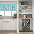 thumbnail image 5 of LALILO Kitchen Curtain Valance Geometric Mountain Rod Pocket Window Curtain 52"x 18" Set of 2, 5 of 7