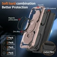 thumbnail image 2 of Armor Designed for Samsung Galaxy A35 Magnetic Case, Rugged Shockproof, with 360 Rotate Ring Kickstand, Hard Anti-Drop Heavy Duty Protection Hybrid Phone Cover for Galaxy A35, Rosegold, 2 of 7