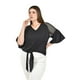 thumbnail image 1 of Blusa con nudo al frente Roman Fashion /Tallas Extras, 1813 (Negro) negro 40, 1 of 6