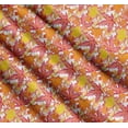 thumbnail image 3 of Soimoi Yellow Cotton Poplin Fabric Autumn Leaves Print Fabric by Yard 56 Inch Wide, 3 of 7