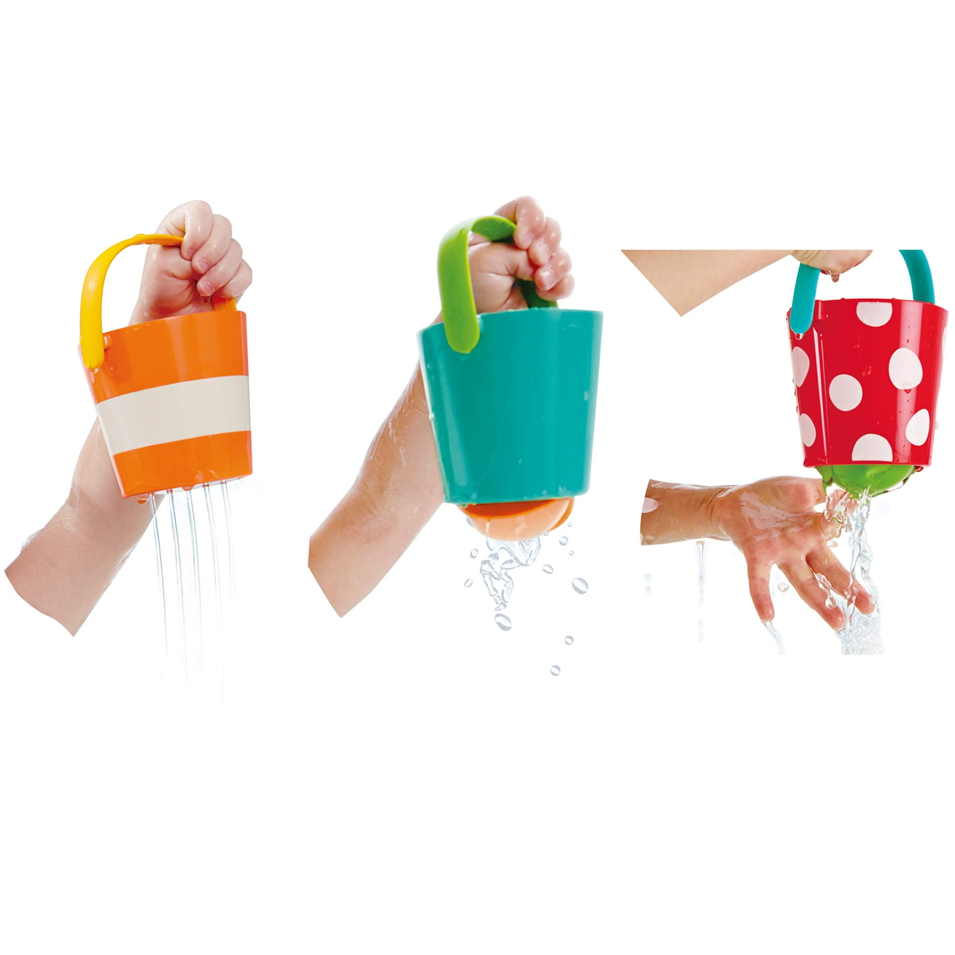 Hape E0205 Kids Little Splashers Happy Buckets Set Bath Toy