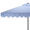 thumbnail image 4 of Safavieh Outdoor Valance 7.5ft Crank Patio Umbrella, Baby Blue/White, 4 of 7