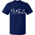 thumbnail image 2 of OXI T-Shirt - I Ate Some Pi Day It Was Delicious Math, Basic Casual T-Shirt for Men's and Women Fleece T-Shirt Short Sleeve - Navy Blue 2X-Large, 2 of 3