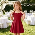 thumbnail image 7 of WOYY Girls Off Shoulder Party Dress Wedding Birthday Pageant Gown Midi Dress, Red, Sizes 6-14, 7 of 7