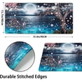 thumbnail image 3 of Pink Cherry Blossom Gaming Mouse Pad XXL Sakura Tree Blue Ocean Moon Night Extended Big Large Desk Mat Non-Slip Rubber Base Stitched Edge Long Keyboard Mousepad for PC Computer Laptop,35.4×15.7 in, 3 of 6