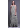 thumbnail image 4 of Bimba Robe de Nuit Imprimée de Papillons Gris Pièce pour Femmes Longue à Bretelles Spaghetti Robe Maxi Vêtement de Nuit Robe Petite, 4 of 5