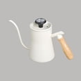 thumbnail image 3 of Tetera de café con boquilla de cuello de cisne, boquilla de flujo preciso y termómetro para verter café Blanco, 3 of 8