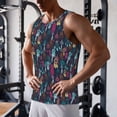 thumbnail image 5 of Gukieu Colorful Dreamcatcher1 Print Men's Quick Dry Fitness Vest, Round Neck Sleeveless Fitness Bodybuilding Top-Large, 5 of 7