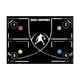 thumbnail image 3 of Tapete de entrenamiento para pies de baloncesto, tapete de entrenamiento de pasos de agilidad, tapete de práctica de manejo de pelota antideslizante, Línea Blanca con Correa, 3 of 8
