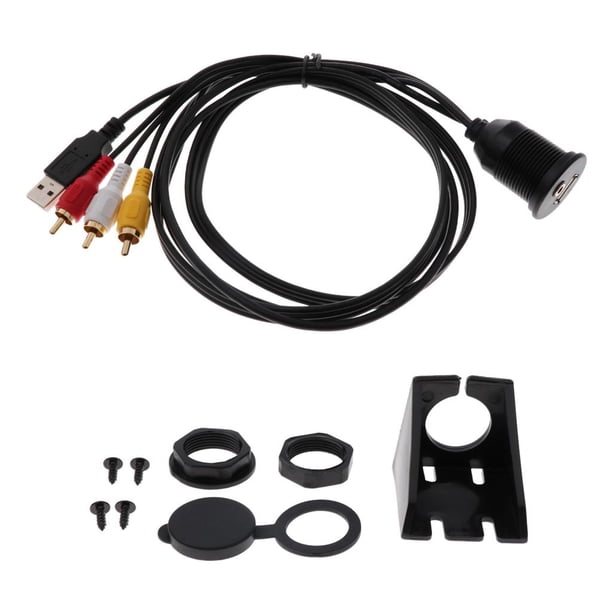 Cable de Extensión USB 2.0 macho y 3RCA a USB y hembra de 3,5 mm 1 metro perfecl
