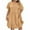 Khaki, variant on Fnooota Womens Plus Size Holiday Dresses, Ruffled Casual Short Sleeve Summer Dresses Midi Dresses Brown Size L-5XL