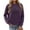 Purple, variant on ZUKMRJPC Women's Crewneck Sweatshirt Solid Color Vintage Fleece Lined Pullover Winter Casual Warm Basic Sweatshirt with Pocket