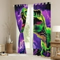 thumbnail image 3 of Dinosaur Curtains 3D Jungle Animal 2 Panels 52"Wx84"L Curtains & Drapes,Green Dino Blackout Curtains Volcanic Lightning Curtains,Prehistoric Reptile Dinosaurios Room Decor, 3 of 6