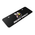 thumbnail image 3 of Dodge Scat-Pack 3D Logo 12" x 4.25" European Look Black Half-Size Stainless Steel License Plate, 3 of 5