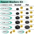 thumbnail image 2 of 106 PCS Faucet Washer Assortment Kit with Assorted Flat and Beveled Rubber Washers for Outdoor Garden Faucet Stem Leak Worn Replacement Repair, 2 of 5