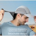 thumbnail image 2 of AONIJIE Dual Purpose Removable Foldable Sun Cap with Neck Flap, Sun Protection Cooling Breathable Mesh Sport Cap (White), 2 of 7