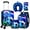 5PC Kids Luggage Set - Soccer Blue, variant on 5-Piece Kids Luggage with Wheels – Smart Hardshell Girls Suitcase with 360° Spinner, Lightweight Airline-Approved Carry-On (16") Set for Travel, Clever Cat Pink