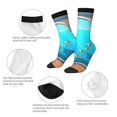 thumbnail image 3 of Rateoe Underwater Aquarium Arches for Women Casual Calf Socks - Cute Crew Socks - Thin Soft Above Ankle Socks Size 5-11, 3 of 6