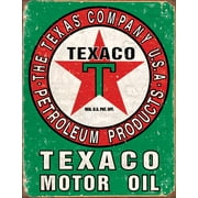 Texaco Motor Oil Vintage Embossed Tin Wall Dcor 12.5" x 16"