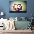 thumbnail image 4 of HFDF Canvas Wall Art Decor Abstract Love and Unity Patg for Livg Room Large Day & Night Effect - Modern Home Decor, Vivid Color Prt, Elegant Gift Idea 24x16inch Framed, 4 of 6